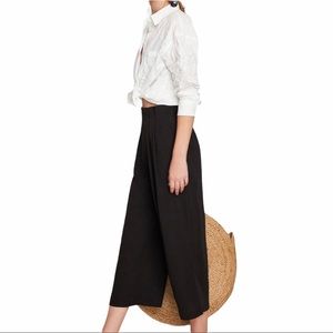 ZARA Paper Bag Waisted Culotte Wide Leg Trousers